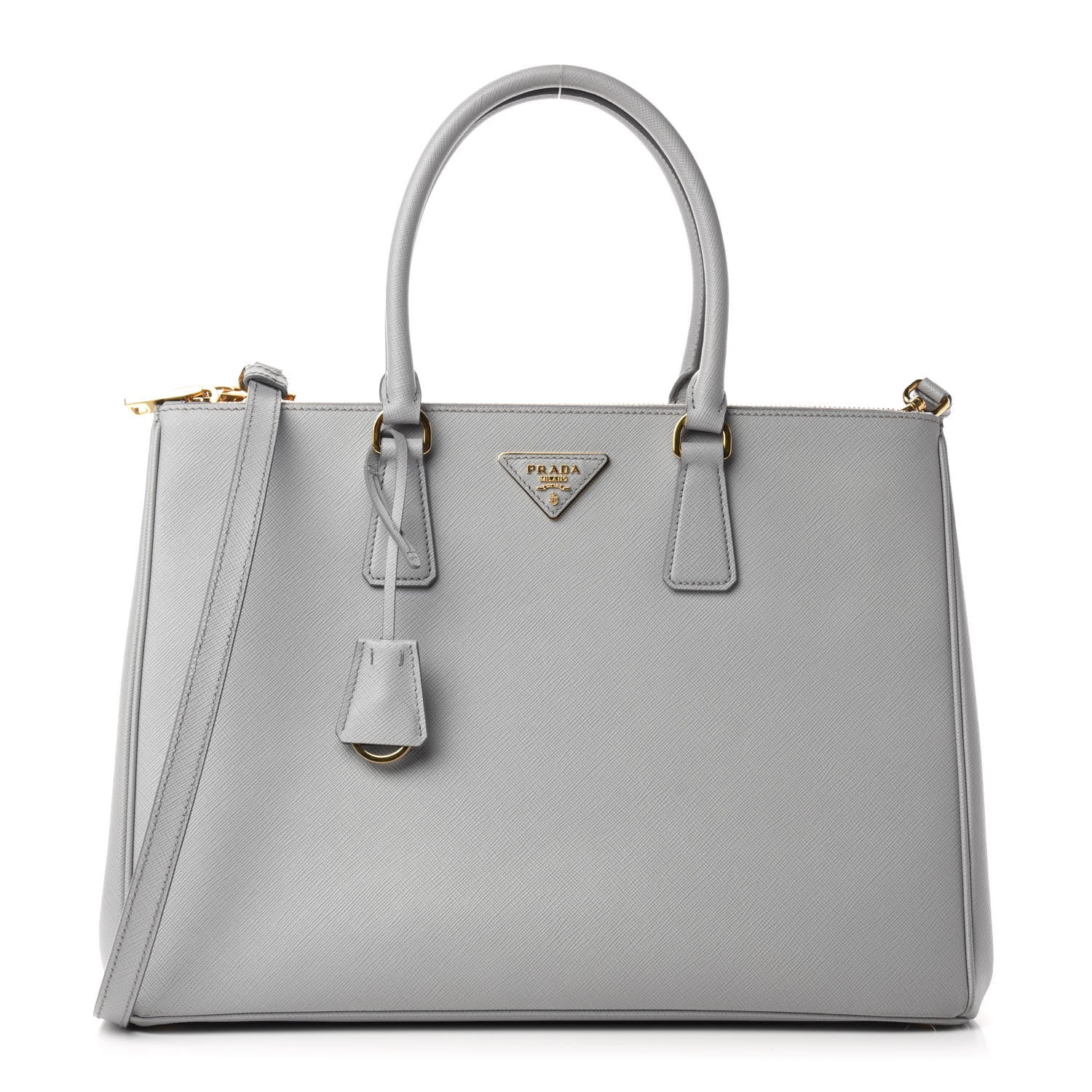 Prada Saffiano Large Galleria Double Zip Tote Granito 1 of 10