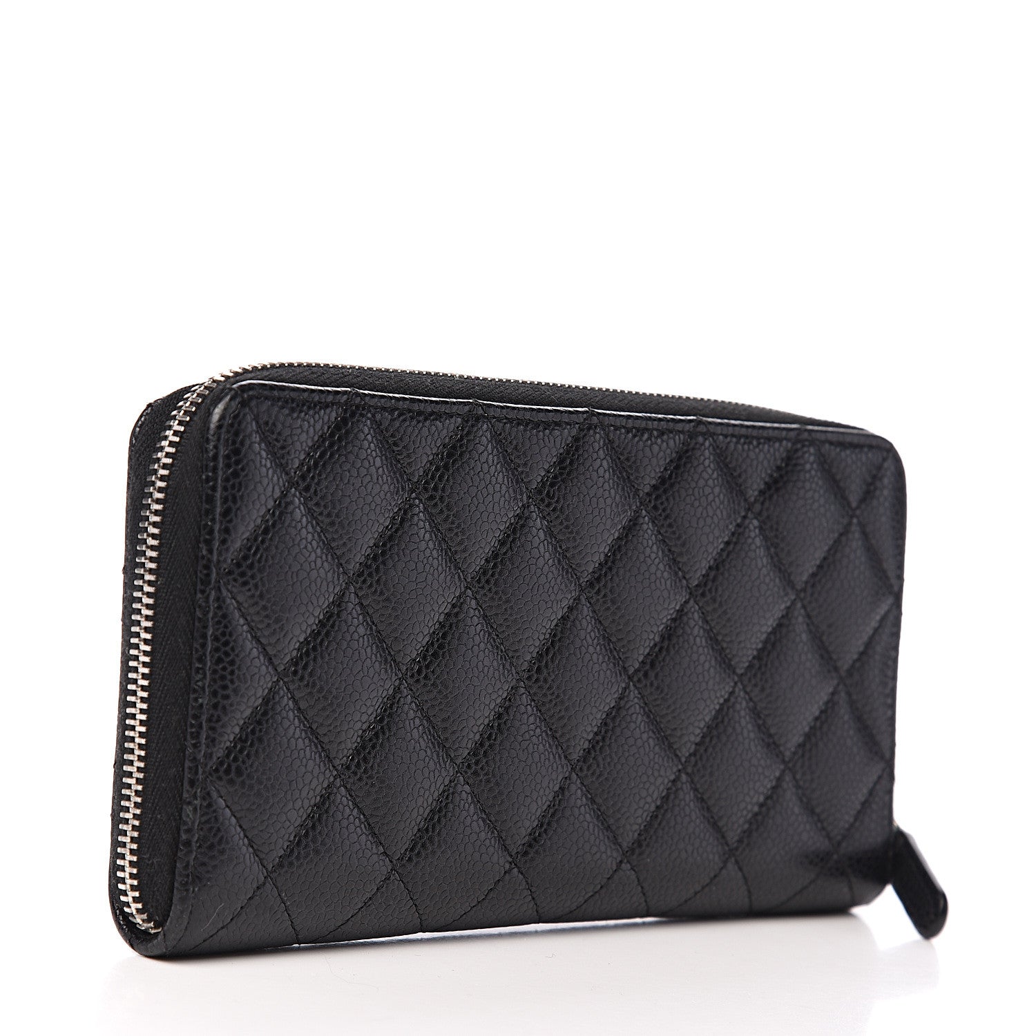 Chanel Caviar Quilted Large Gusset Zip Around Wallet Black 2 of 7