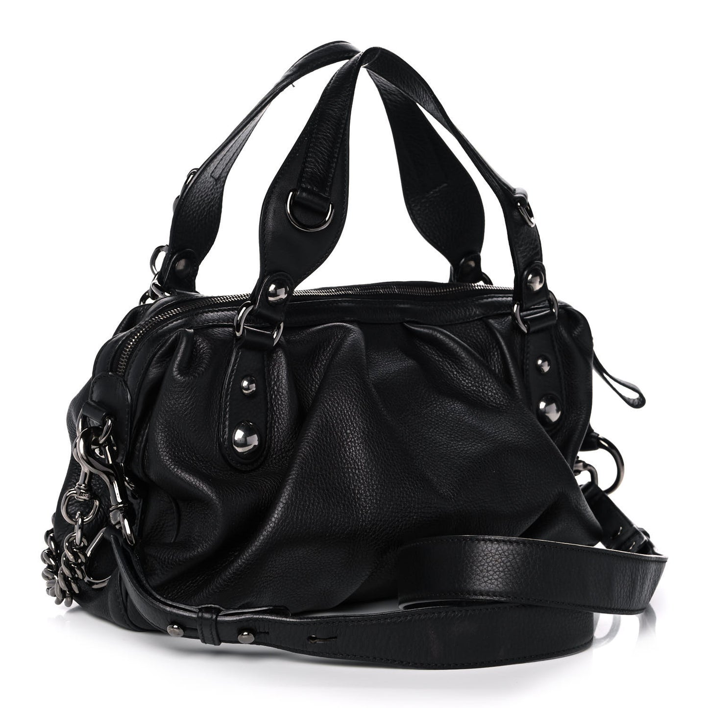 Calfskin Medium Icon Bit Boston Black