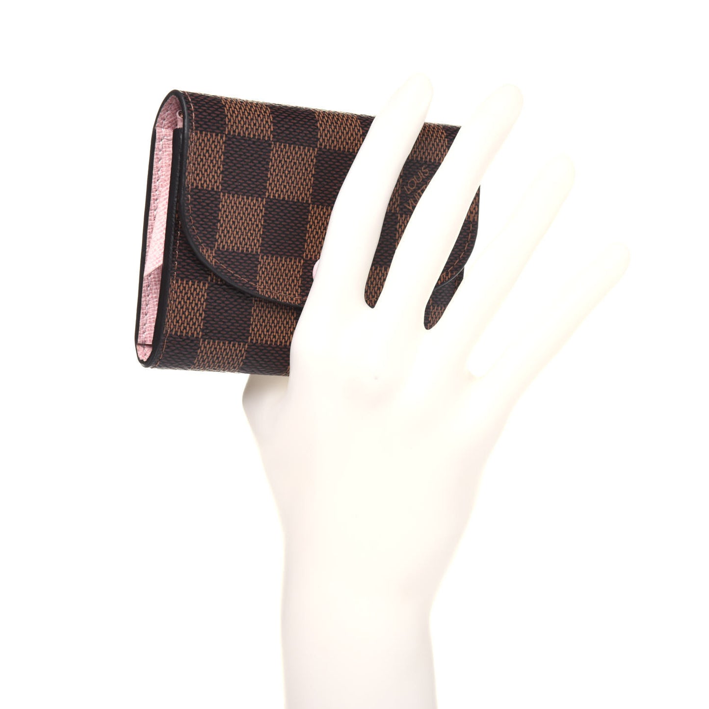 Damier Ebene Rosalie Coin Purse Rose Ballerine