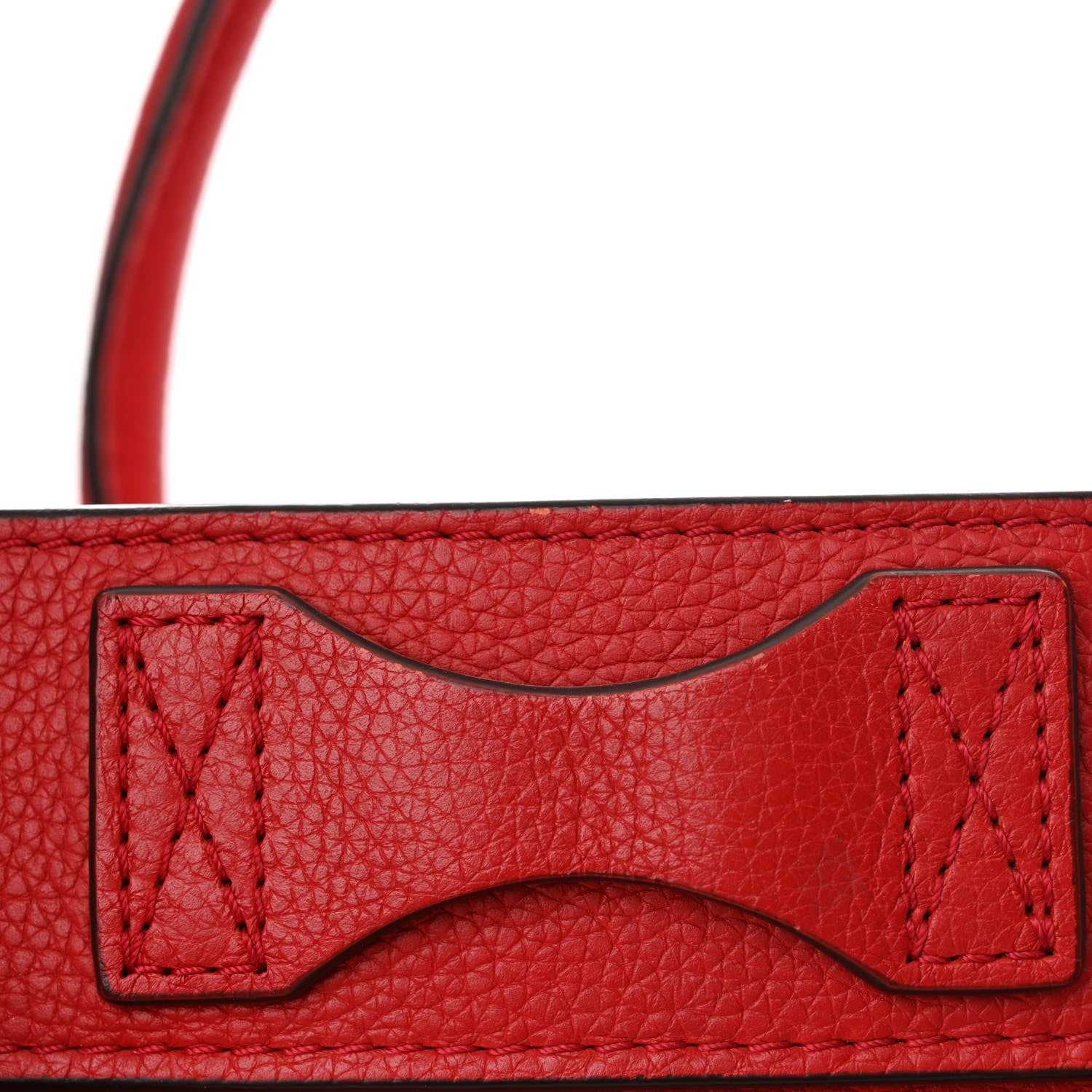 Celine Drummed Calfskin Micro Luggage Coquelicot 15 of 17