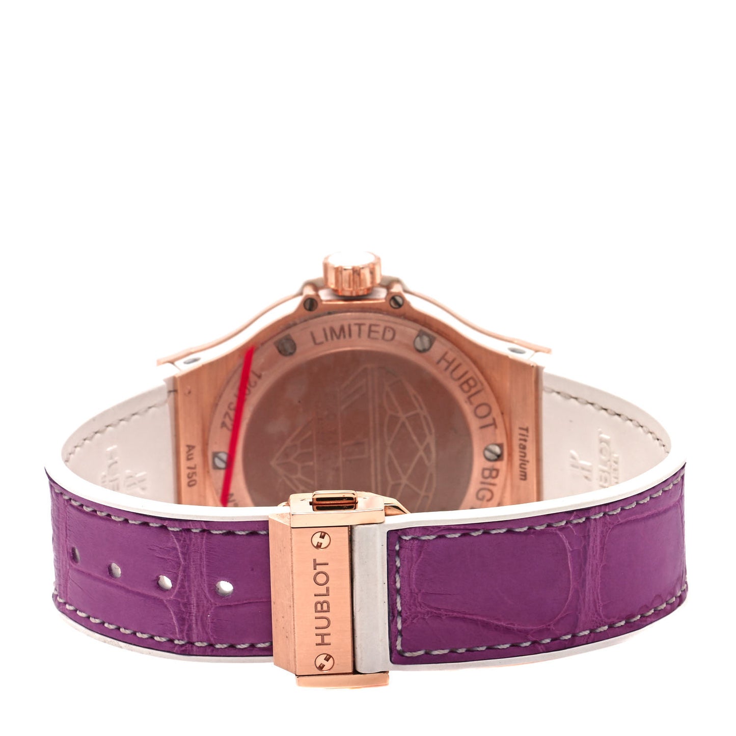18K Rose Gold Alligator Diamond Bezel 38mm Big Bang Crown of Light Quartz Watch 361.PE.2010.RW.1604