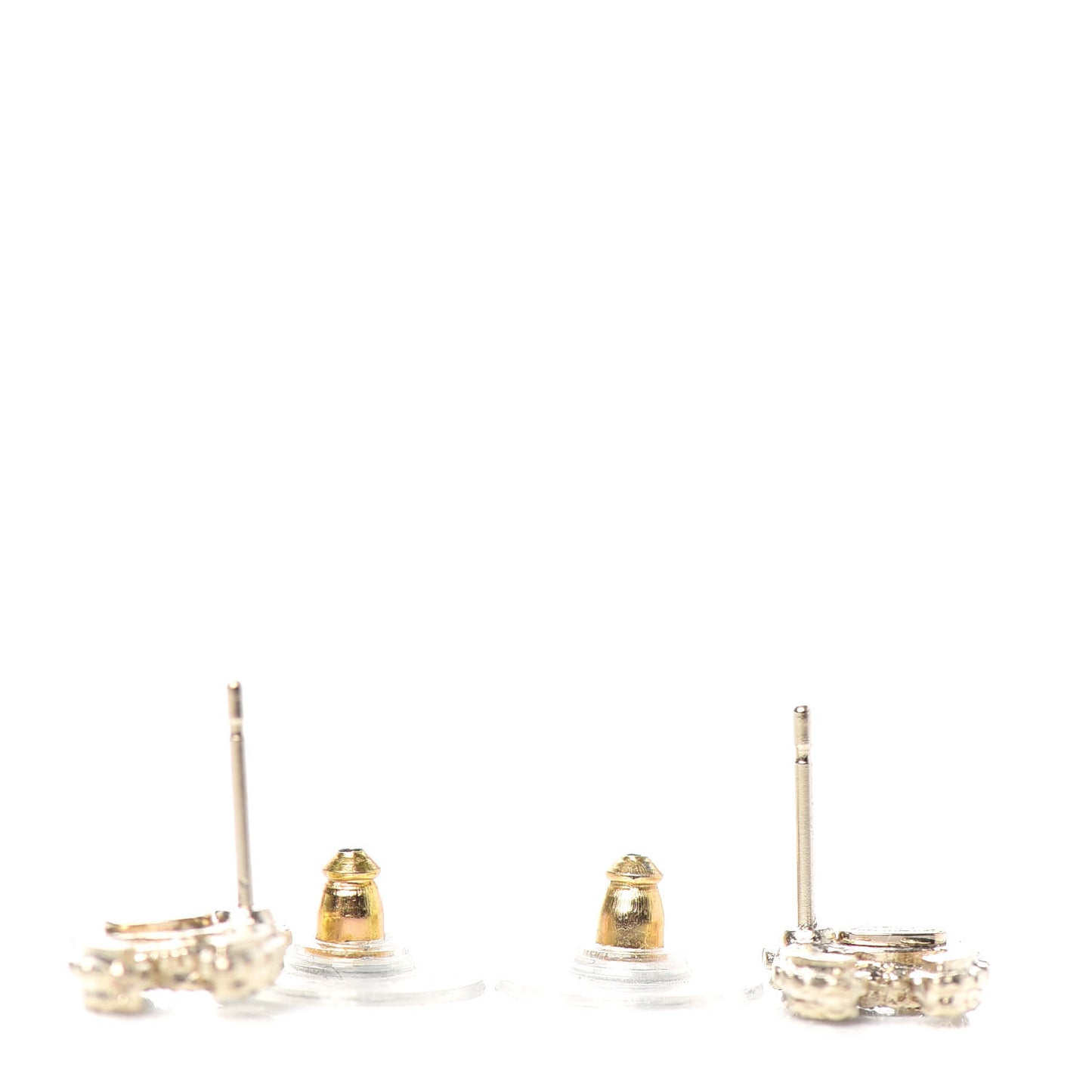 Crystal Mini CC Earrings Gold