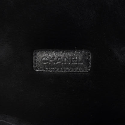 Chanel Shearling Quilted Medium Single Flap Black 8 of 10