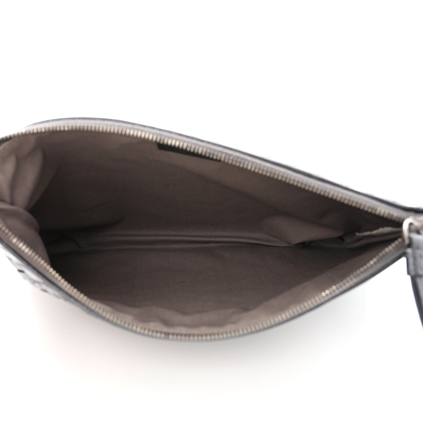 Cervo Intrecciato Wristlet Zip Pouch Black