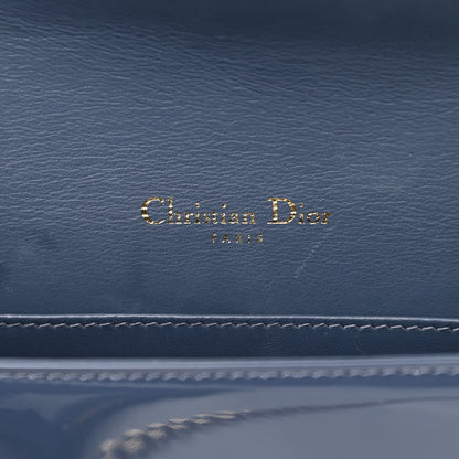 Christian Dior Patent Cannage Lady Dior Clutch Denim Blue 7 of 12
