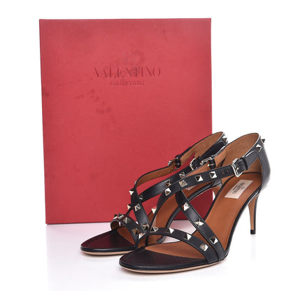 Valentino Garavani Nappa Rockstud Crisscross 70mm Sandals 41.5 Black 8 of 8