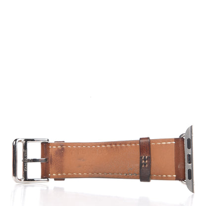 Hermes Barenia 38mm Double Tour Apple Watch Strap Fauve 2 of 7