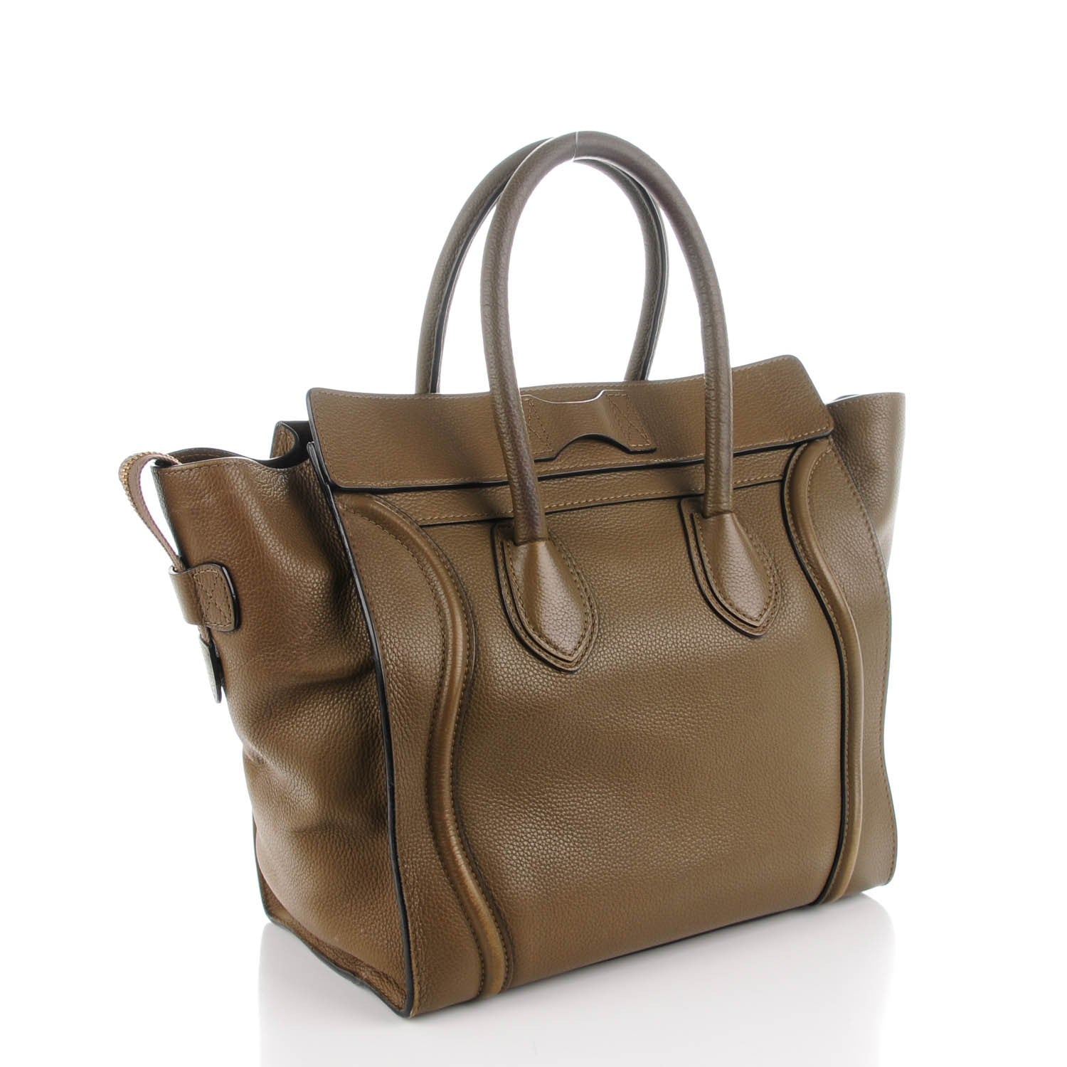 Celine Drummed Calfskin Mini Luggage Jungle 3 of 8