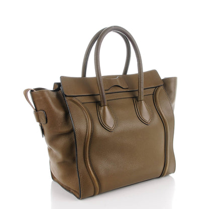 Celine Drummed Calfskin Mini Luggage Jungle 3 of 8