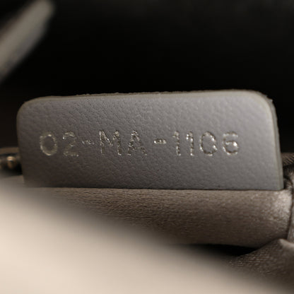 Christian Dior Satin Crystal Cannage Mini Lady Dior Gray 7 of 11