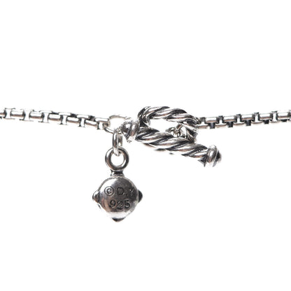 David Yurman Sterling Silver Pearl 7.5mm Bijoux Chain Necklace 4 of 5