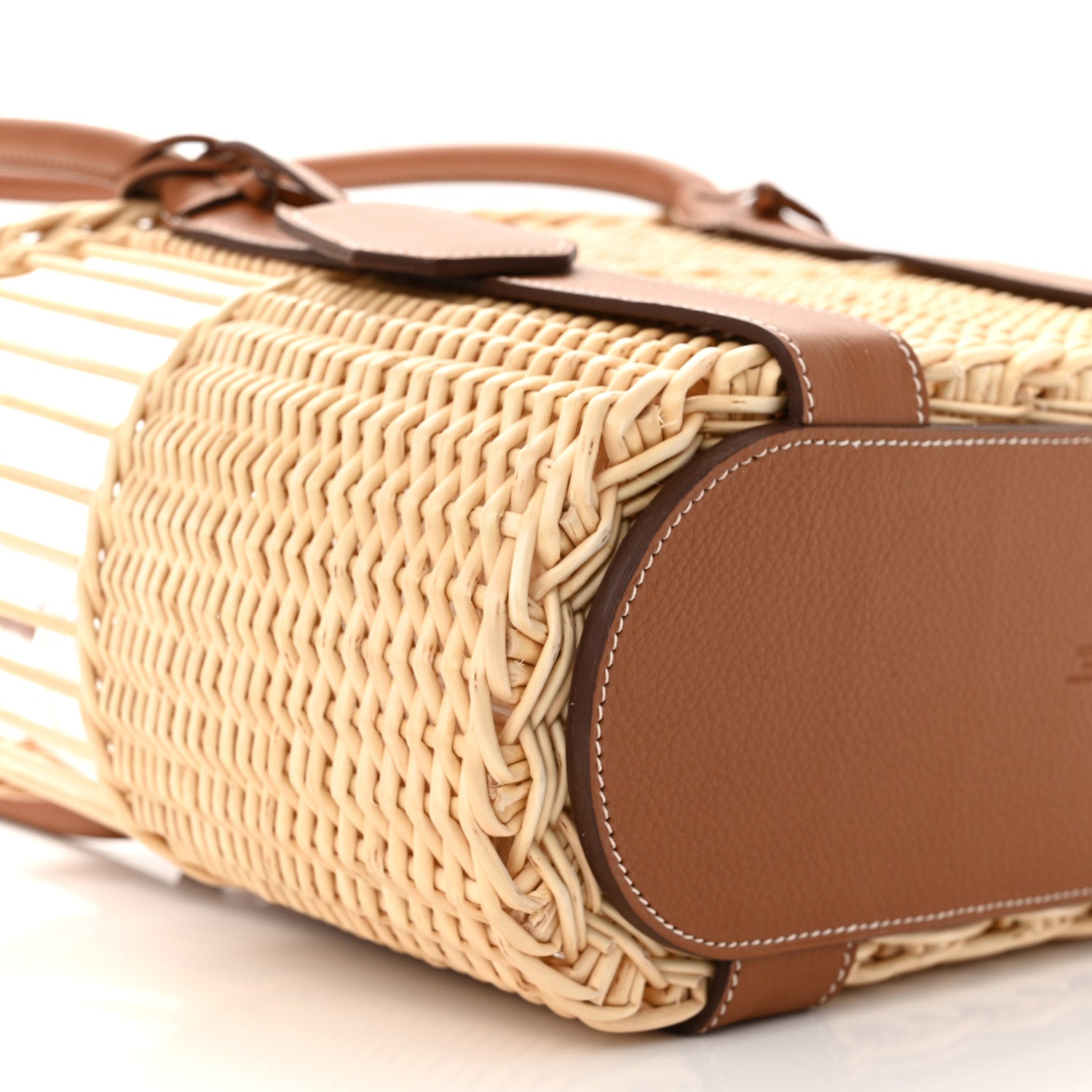 Hermes Barenia Wicker Park Bottle Basket 9 of 10
