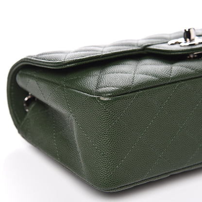 Chanel Caviar Quilted Mini Rectangular Flap Green 8 of 12