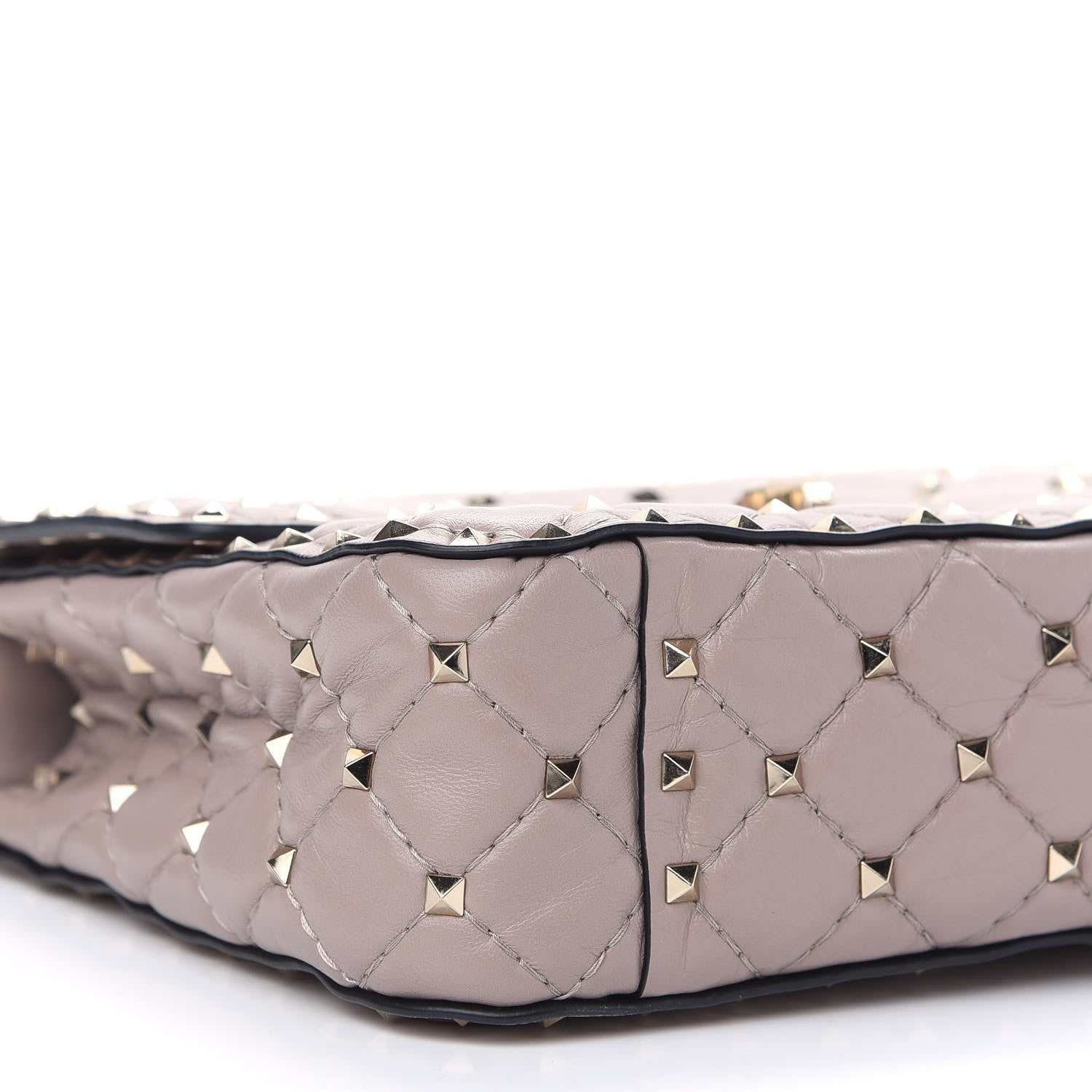 Valentino Garavani Lambskin Medium Rockstud Spike Shoulder Bag Poudre 7 of 8