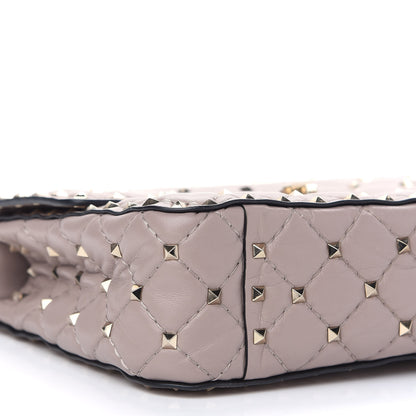 Valentino Garavani Lambskin Medium Rockstud Spike Shoulder Bag Poudre 7 of 8