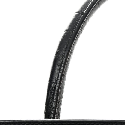 Saint Laurent Calfskin Crocodile Embossed Large Sac De Jour Carryall Black 22 of 26