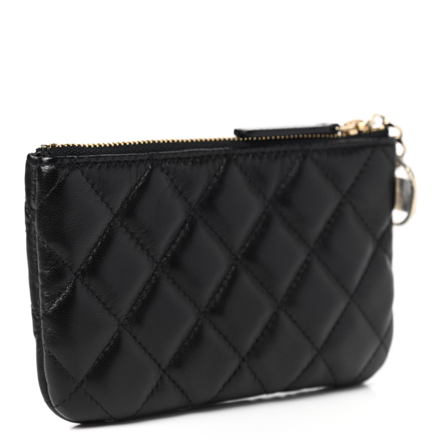 Chanel Lambskin Quilted Small No. 5 Cosmetic Case Black 3 of 8