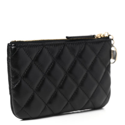 Chanel Lambskin Quilted Small No. 5 Cosmetic Case Black 3 of 8