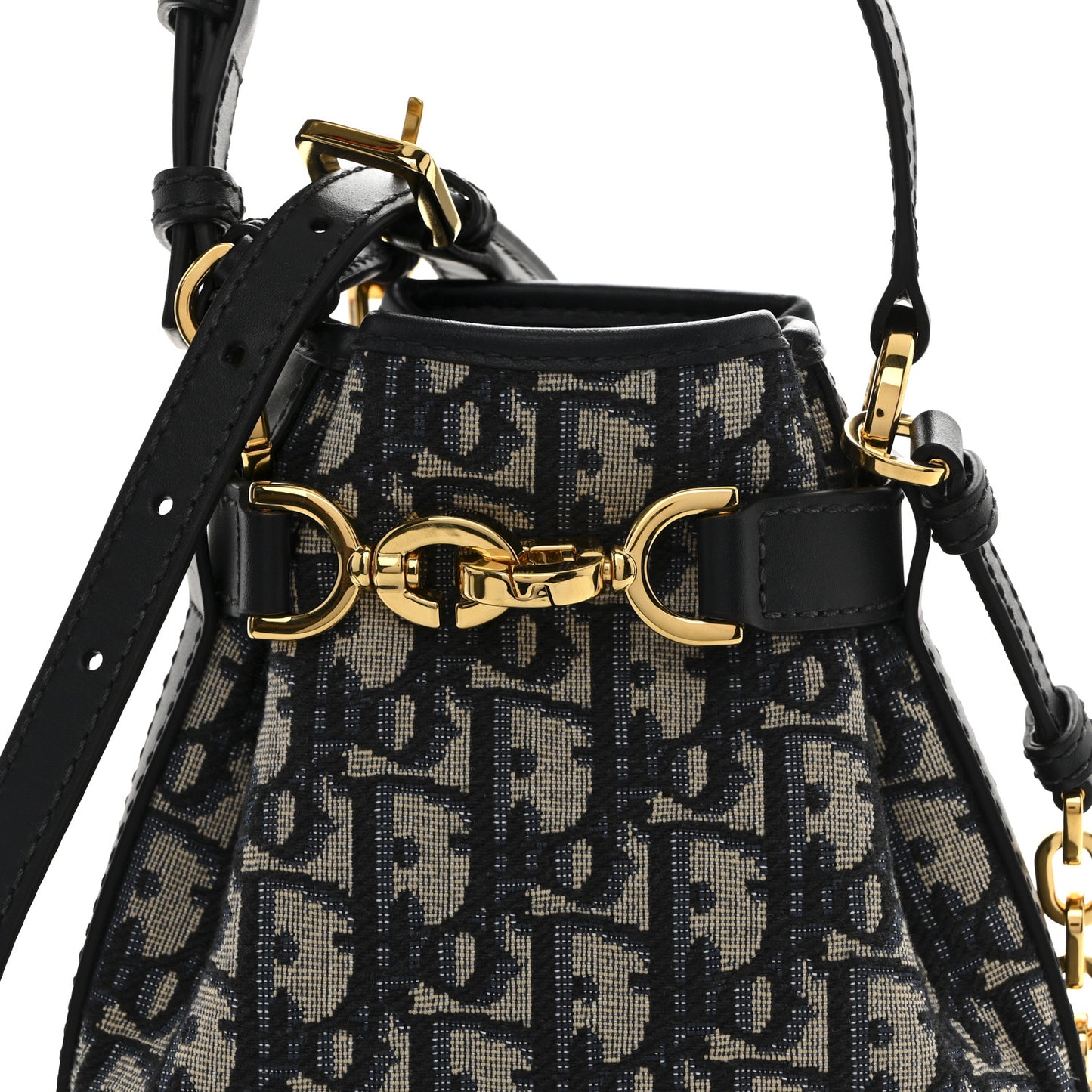 Oblique Calfskin Small C'est Dior Bucket Bag Blue