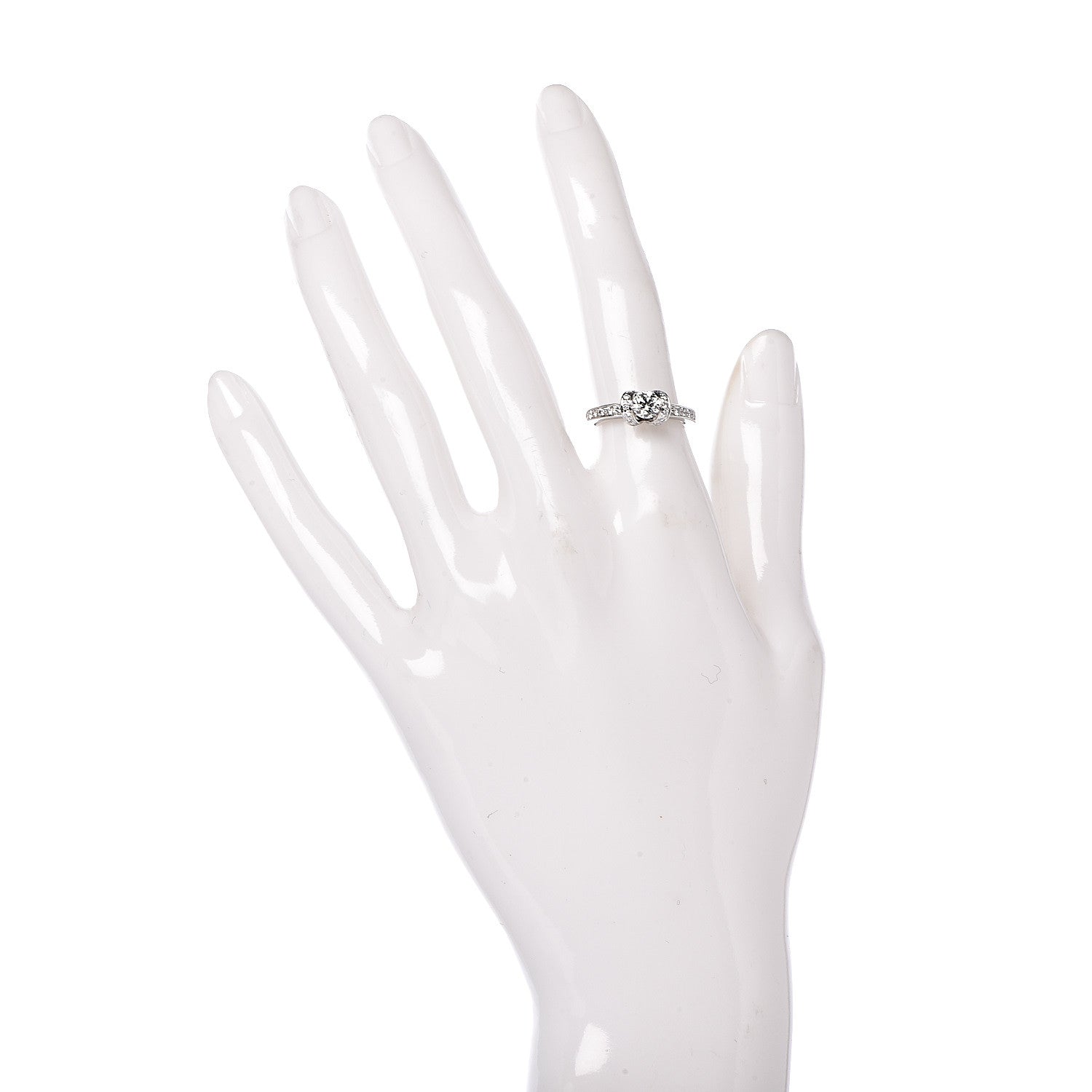 Tiffany Platinum Diamond .41ct Ribbon Engagement Ring 49 5 2 of 7