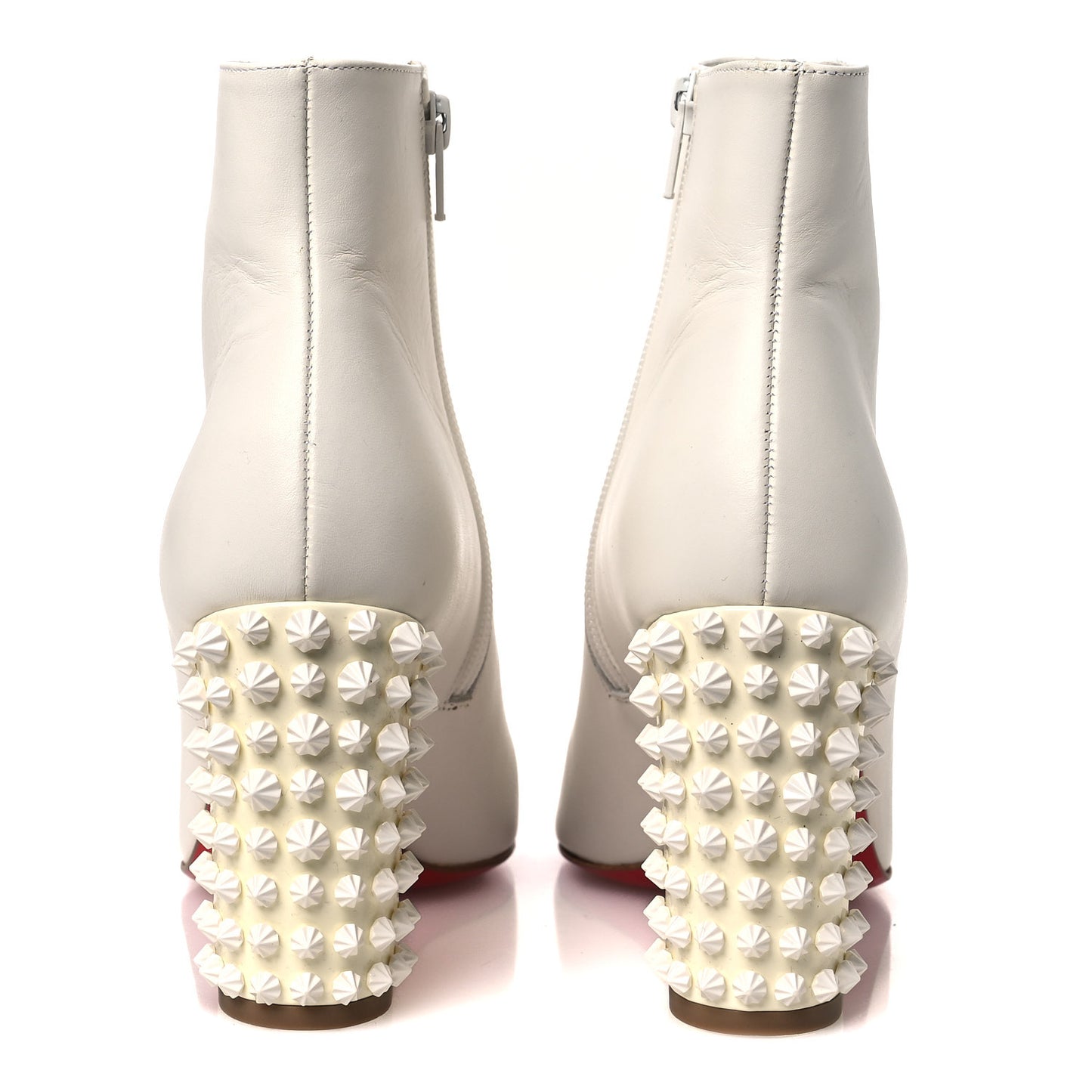 Smooth Calfskin Suzi Folk 85 Ankle Boots 38 White