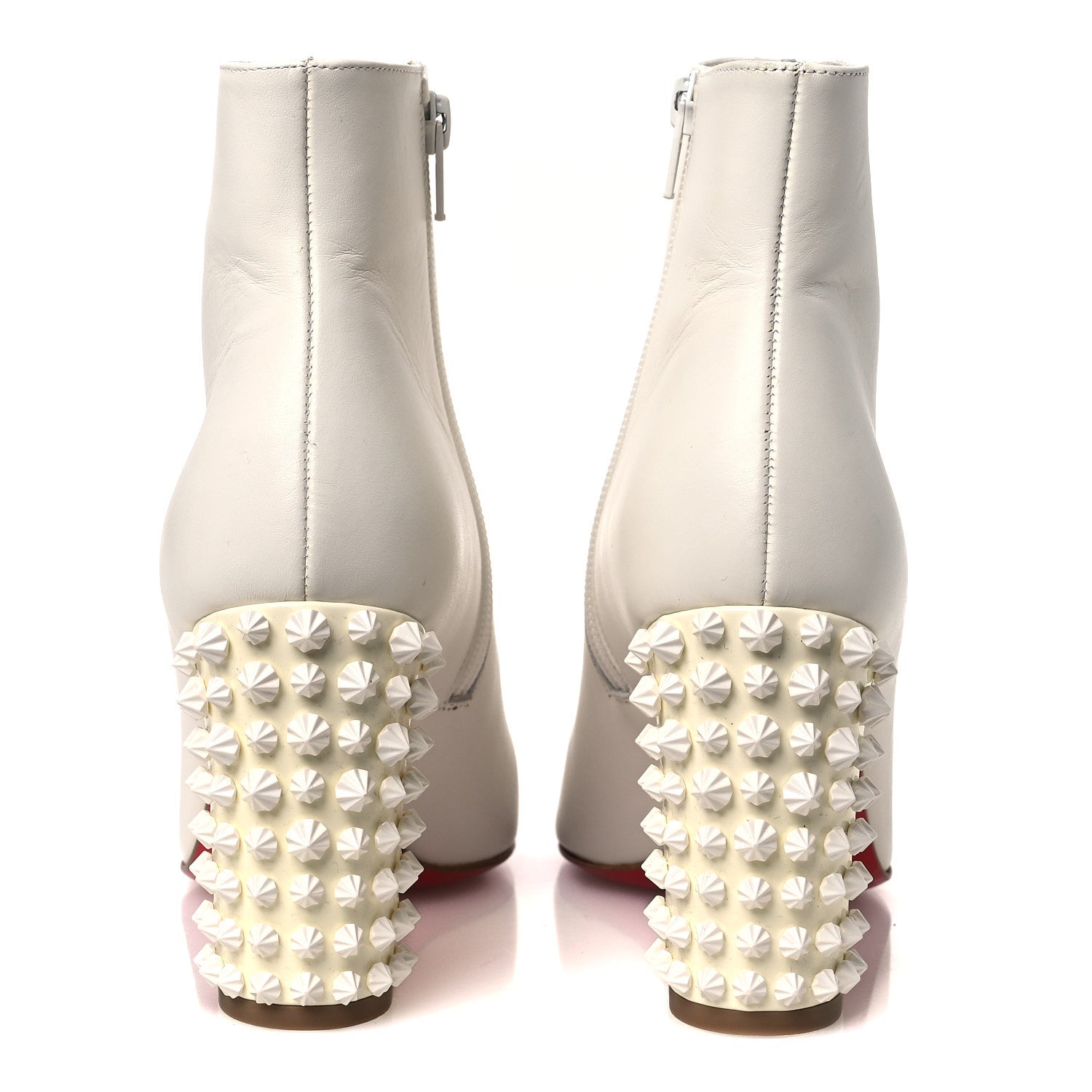 Christian Louboutin Smooth Calfskin Suzi Folk 85 Ankle Boots 38 White 6 of 11