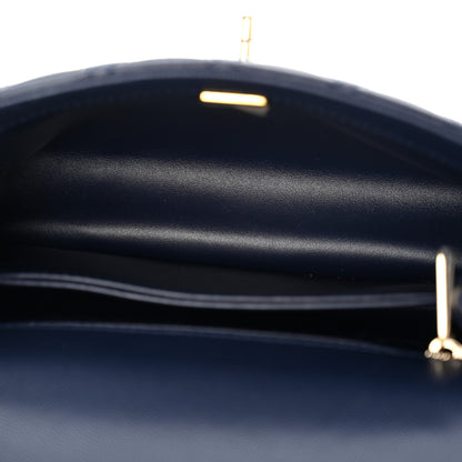 Chanel Caviar Quilted Mini Coco Handle Flap Navy Blue 5 of 11