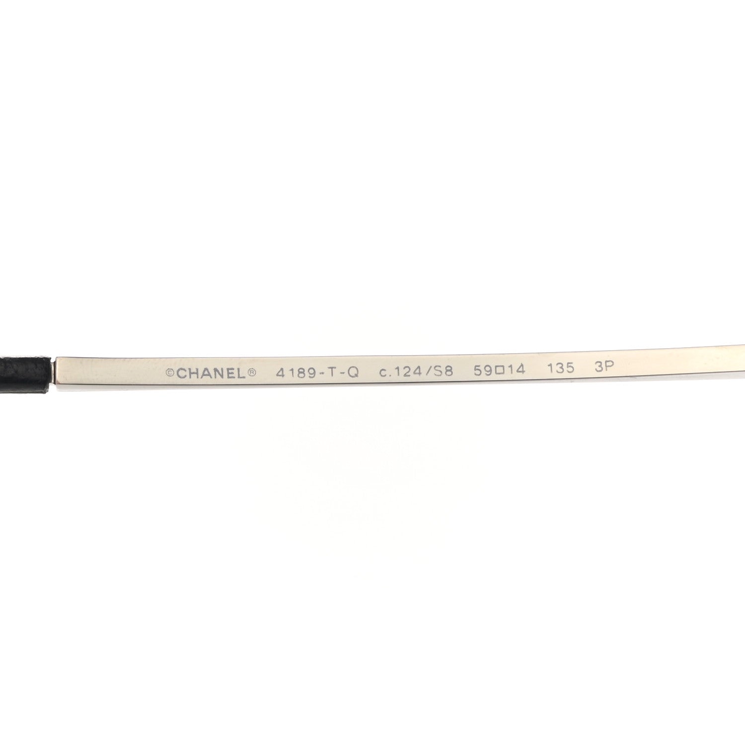 Chanel Metal Polarized Aviator CC Sunglasses 4189-T-Q Silver 5 of 8