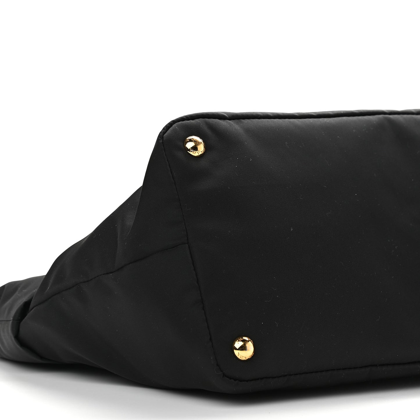 Tessuto Nylon Calfskin Tote Black