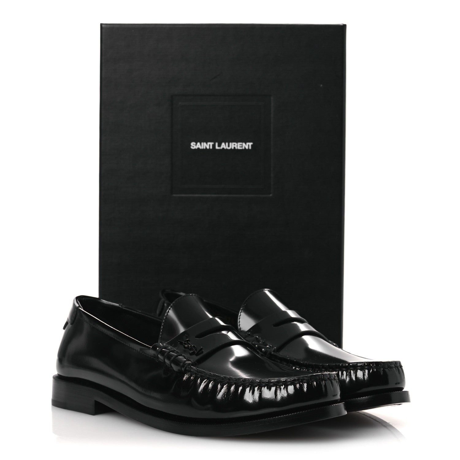 Saint Laurent Magnum Lux Calfskin Le Loafer 15 Moccasins 39 Black 12 of 12
