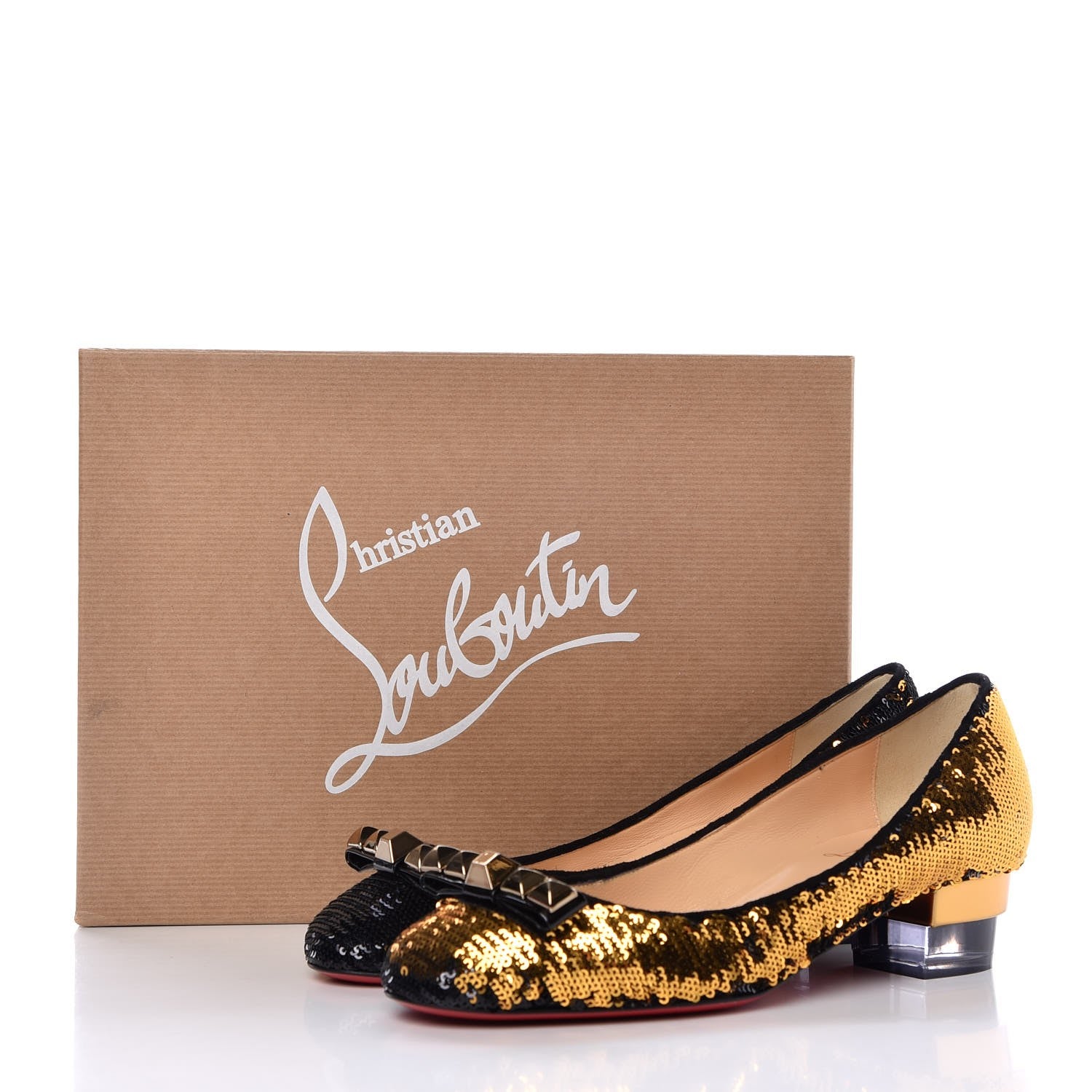 Christian Louboutin Paillettes Zerlisixtyfive 35 Caresse 36 Black Gold 8 of 8