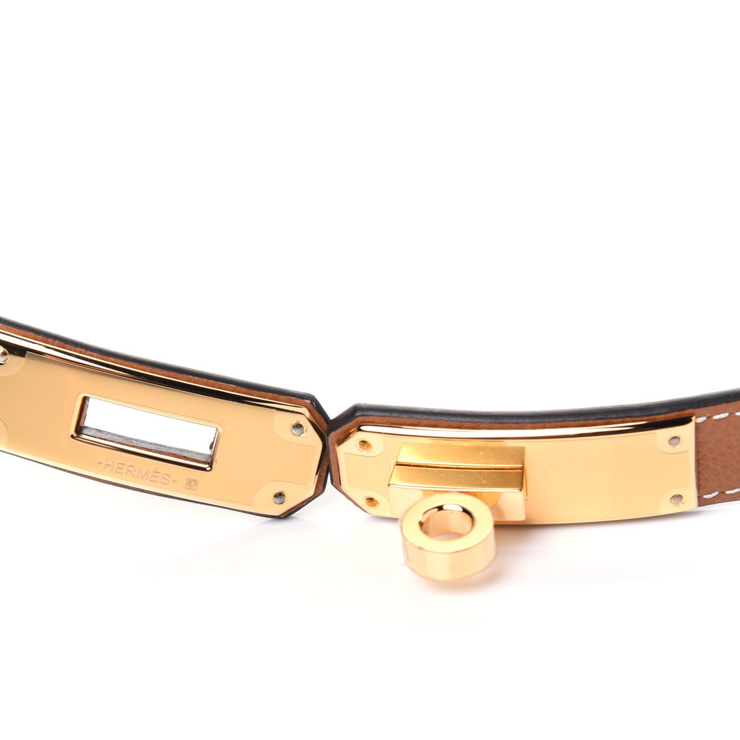 Epsom Kelly Pocket Belt Gold