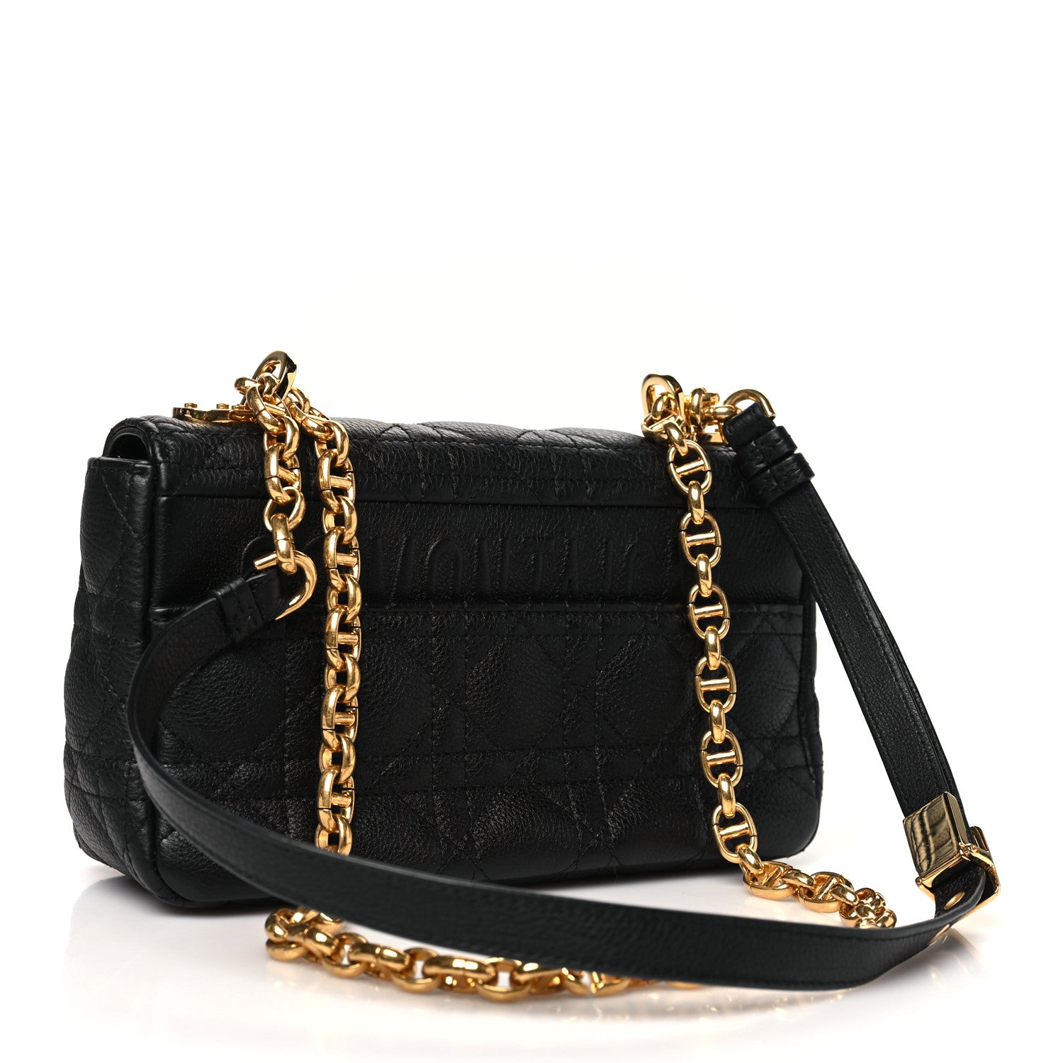 Christian Dior Calfskin Cannage Small Caro Bag Black 3 of 11