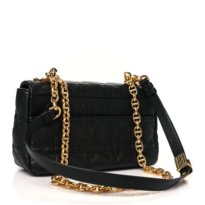 Christian Dior Calfskin Cannage Small Caro Bag Black 3 of 11