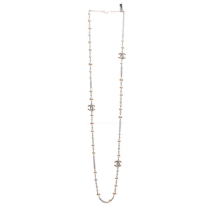 Chanel Pearl CC Necklace Light Gold 3 of 6