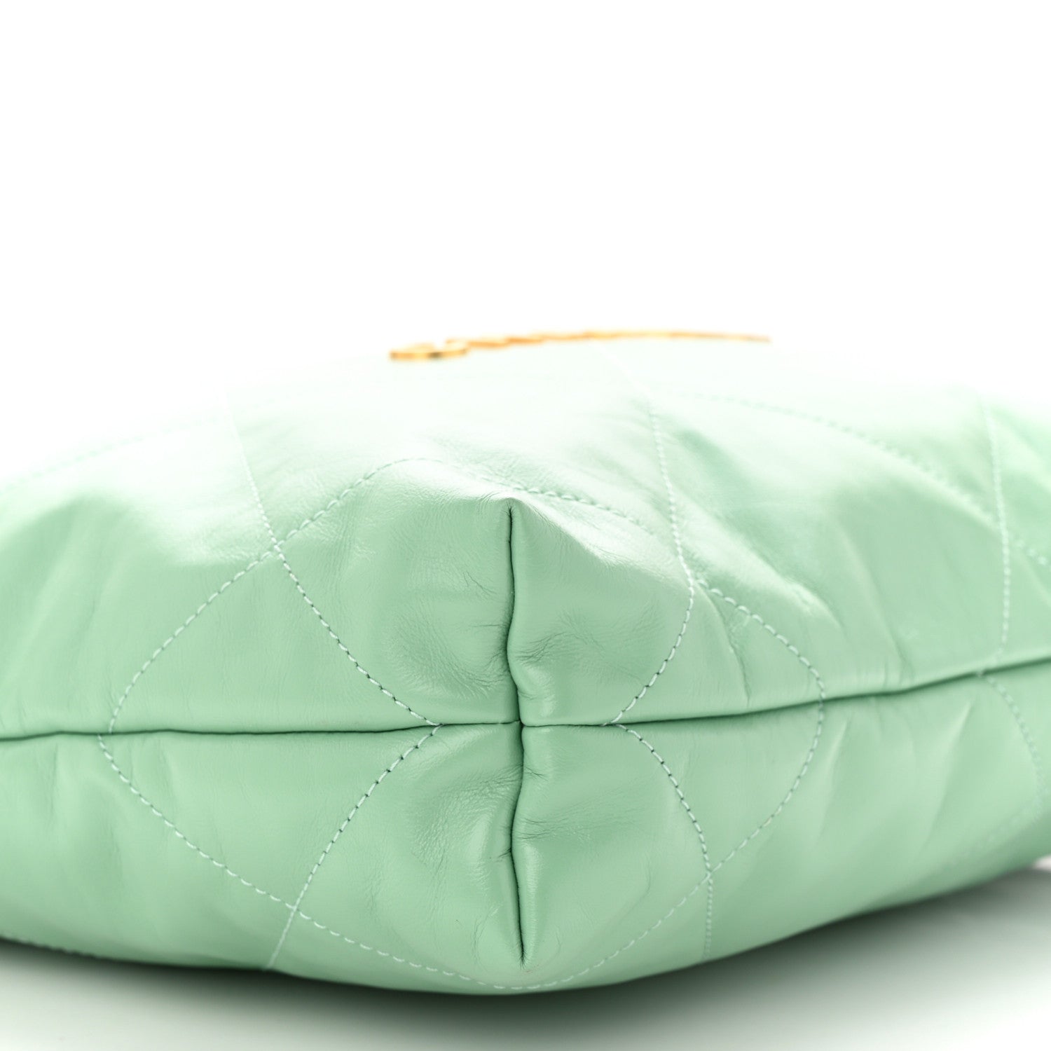 Chanel Shiny Calfskin Quilted Small Chanel 22 Light Green 10 of 11