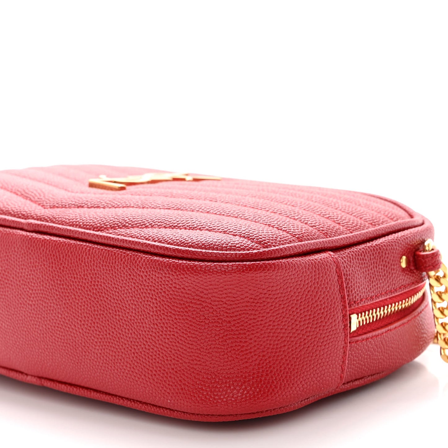 Grain De Poudre Matelasse Monogram Mini Lou Camera Bag Eros Red