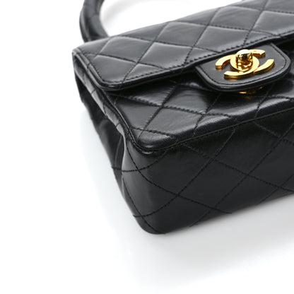 Chanel Lambskin Quilted Mini Kelly Flap Bag Black 9 of 11