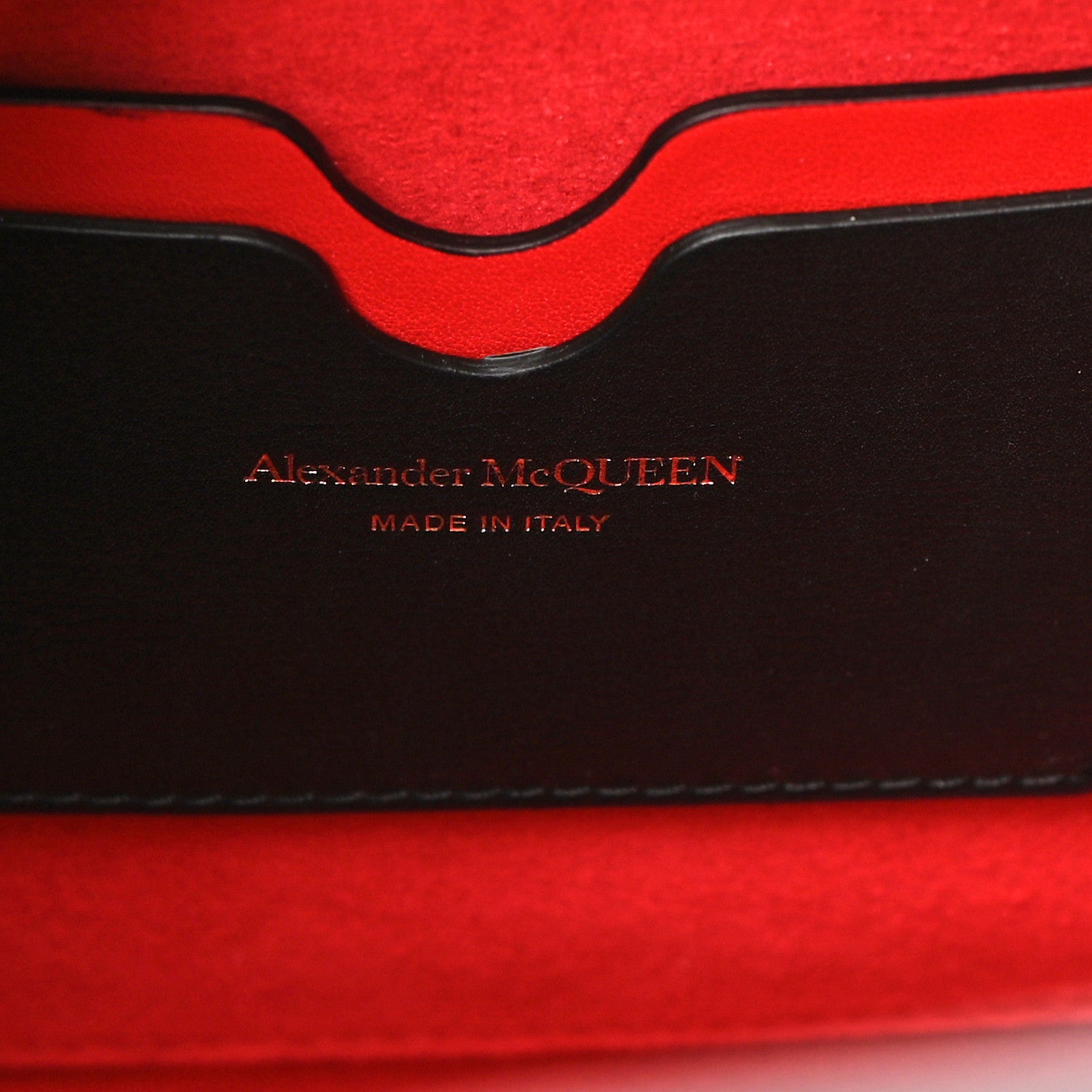 Alexander McQueen Calfskin The Tall Story Shoulder Bag Black Red 6 of 9