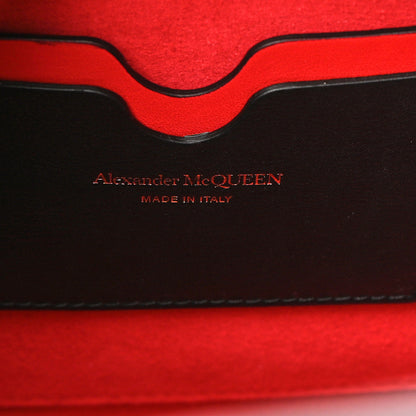 Alexander McQueen Calfskin The Tall Story Shoulder Bag Black Red 6 of 9