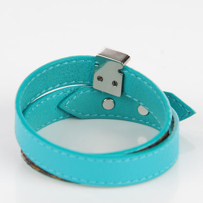 Louis Vuitton Monogram Lockit Bracelet 17 Turquoise 3 of 7