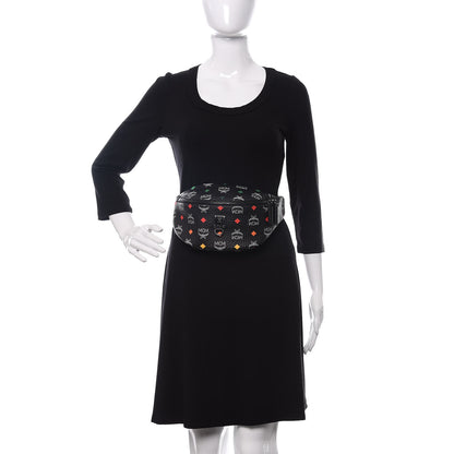 MCM Skyoptic Visetos Small Fursten Belt Bag Diamond Black 2 of 9