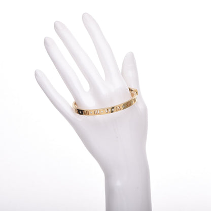 Tiffany 18K Yellow Gold Diamond Atlas Pierced Hinged Bangle Bracelet 2 of 6