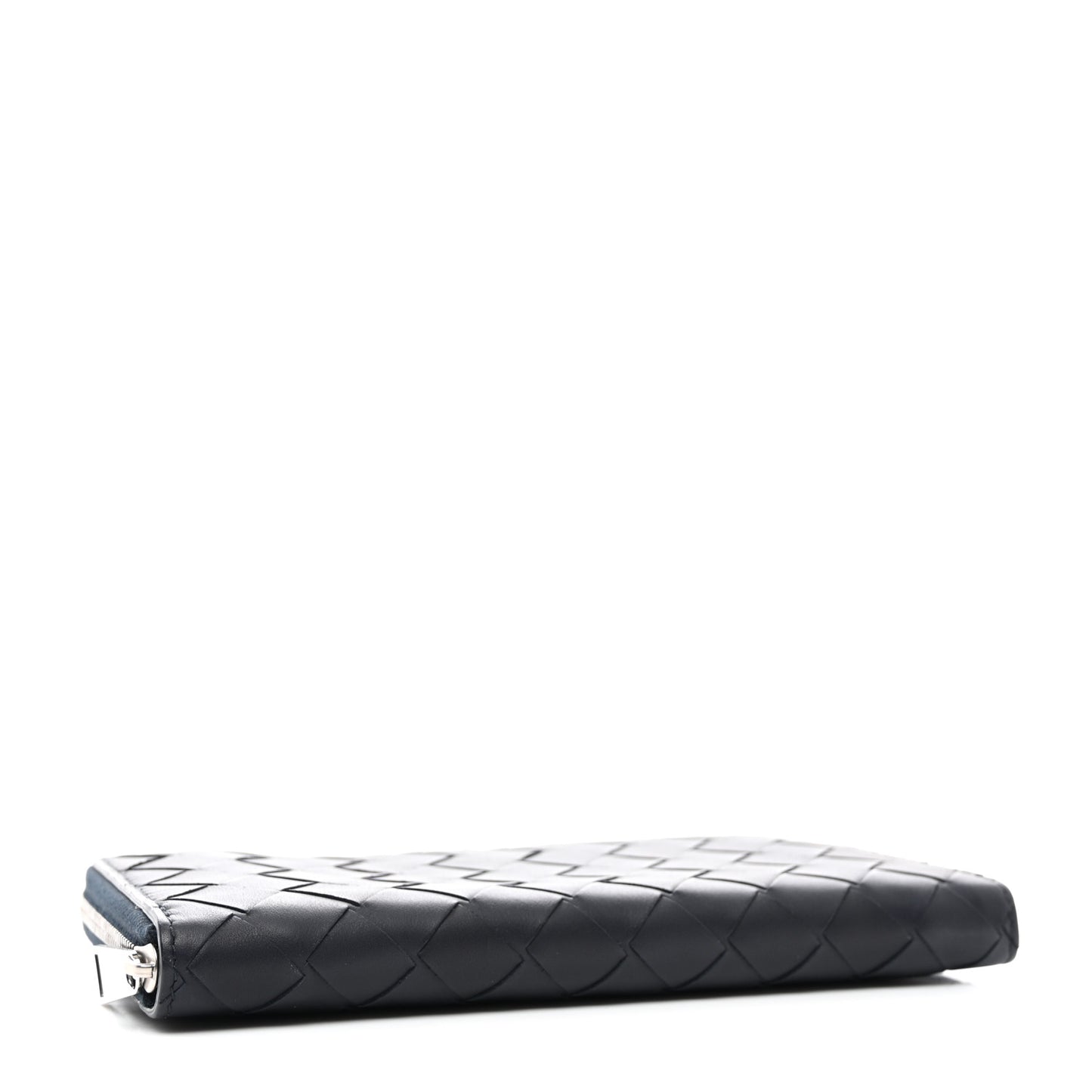 Nappa Intrecciato Zip Around Wallet Black