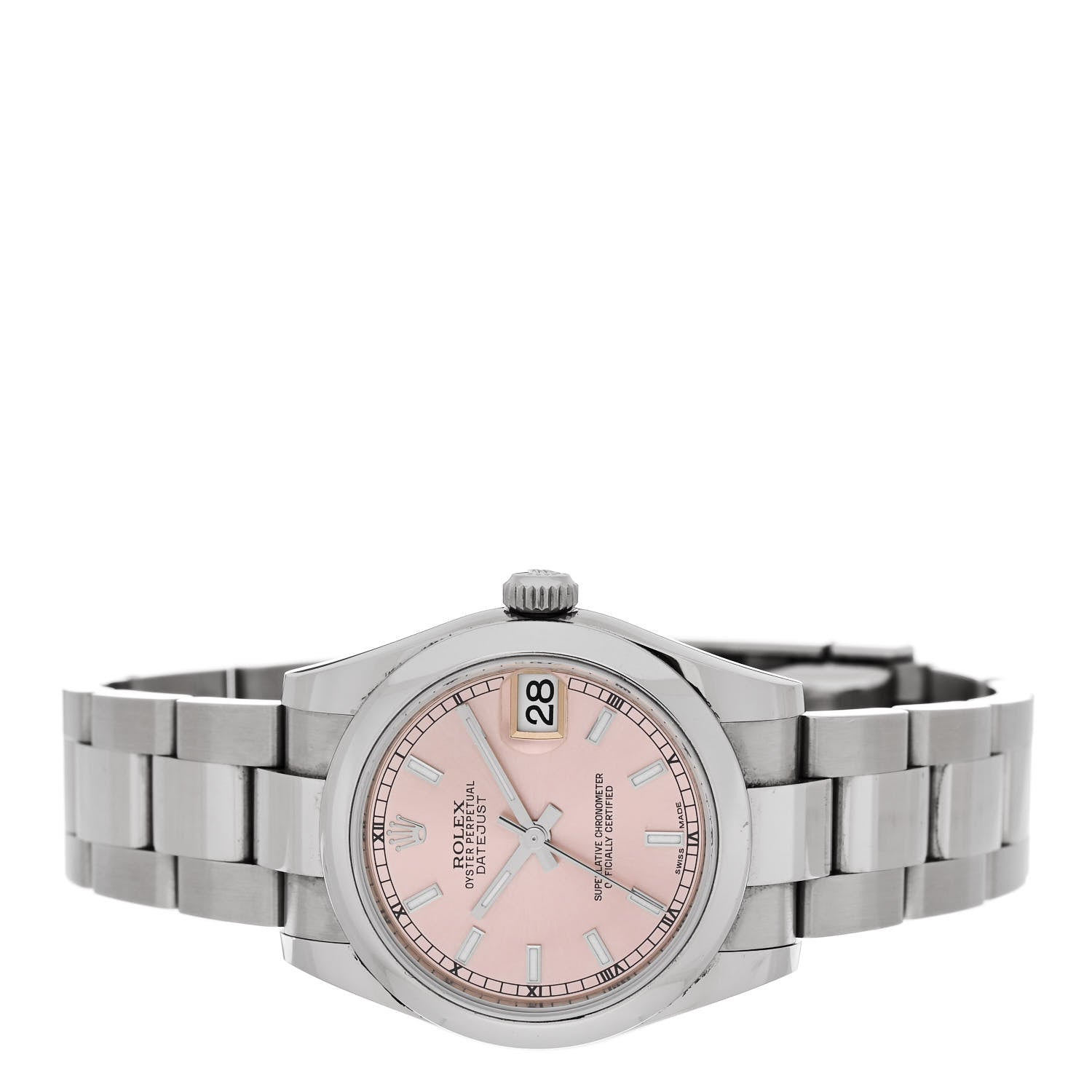 Rolex Stainless Steel 31mm Oyster Perpetual Datejust Watch Pink 178240 2 of 5