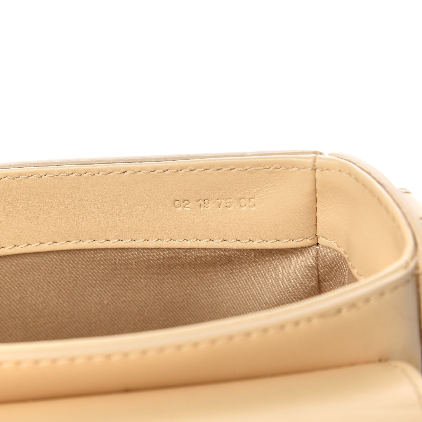 Shiny Calfskin Suede Mini C Double Carry Blondie Beige
