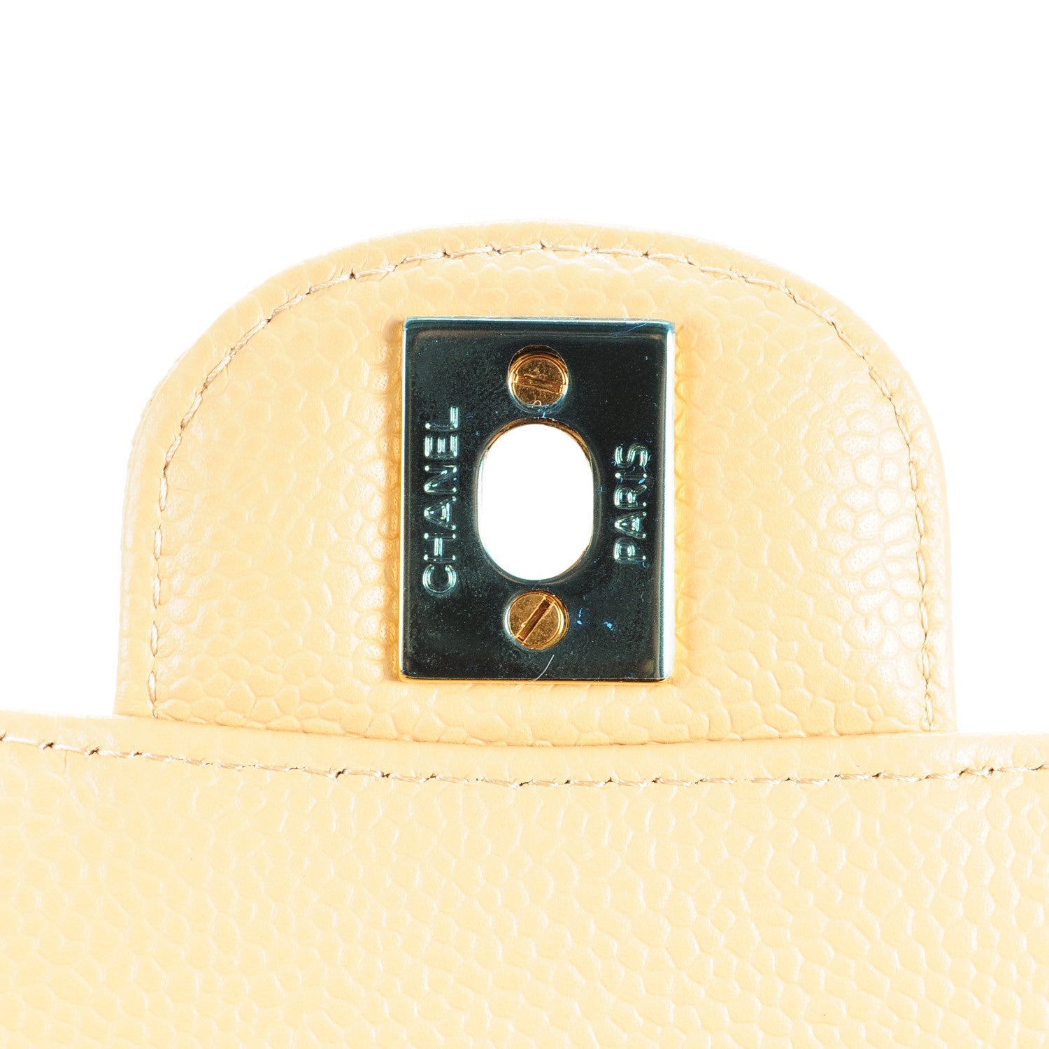 Chanel Caviar Quilted Medium Double Flap Beige Clair 6 of 8