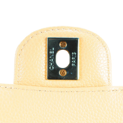 Chanel Caviar Quilted Medium Double Flap Beige Clair 6 of 8