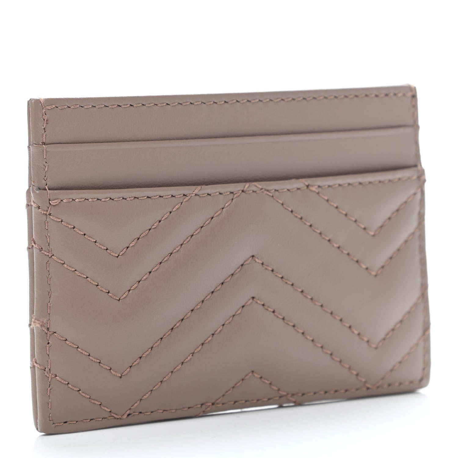 Gucci Calfskin Matelasse GG Marmont Card Holder Porcelain Rose 2 of 4